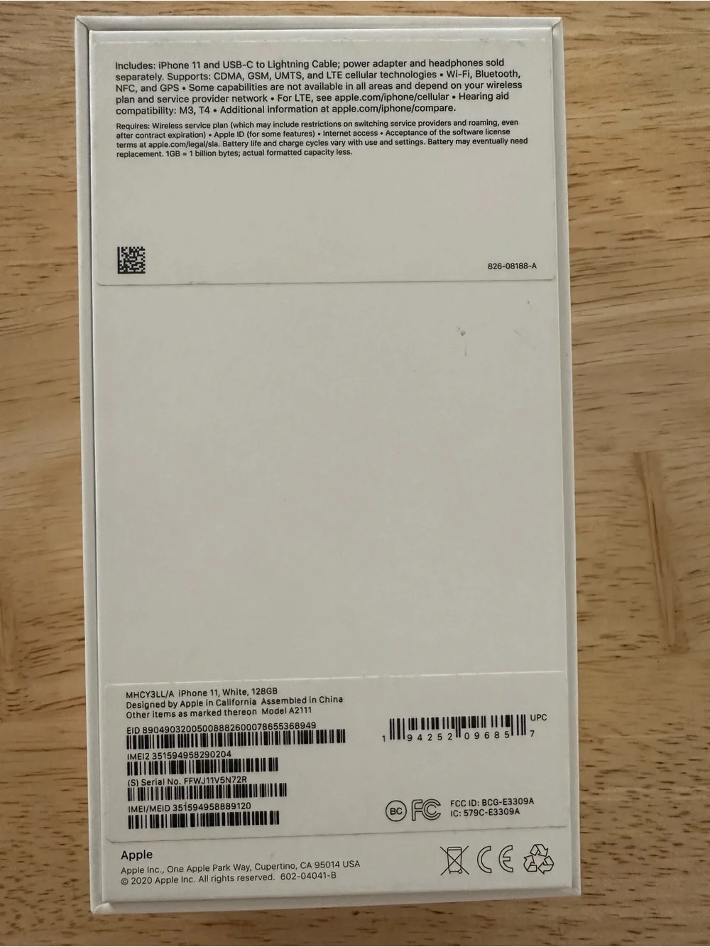 Tablet box with Apple logo